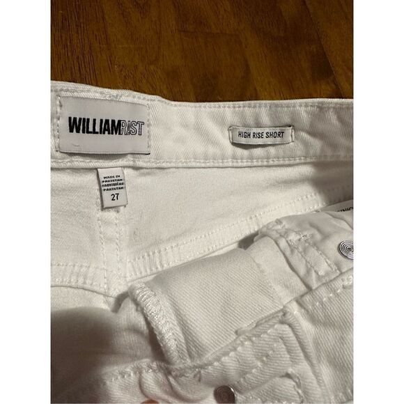 William Rast Womens Cut Off Distressed High Rise White Shorts Stretch Size 27 - Picture 2 of 11
